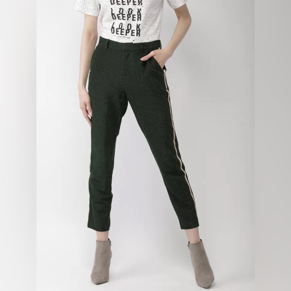 Scotch and Soda Far Far Away Sparkle Green Trousers